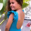 GIRL ECO SWIMSUIT RÉ BLUE LUREX - Image 2